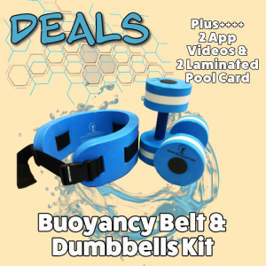 Buoyancy Belt & Dumbbells Kit with laminated pool card